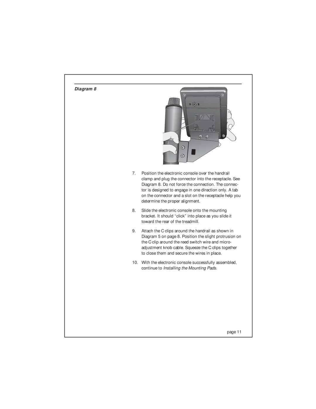 Precor 903 owner manual Diagram 