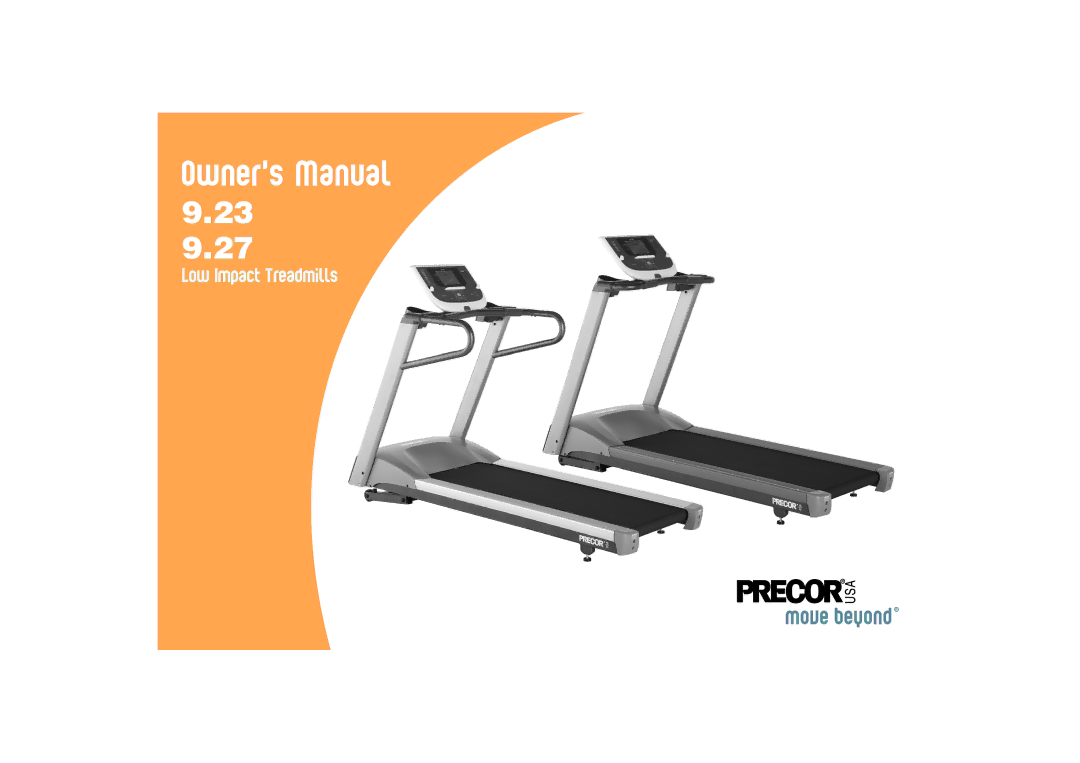 Precor 9.23, 9.27 manual  