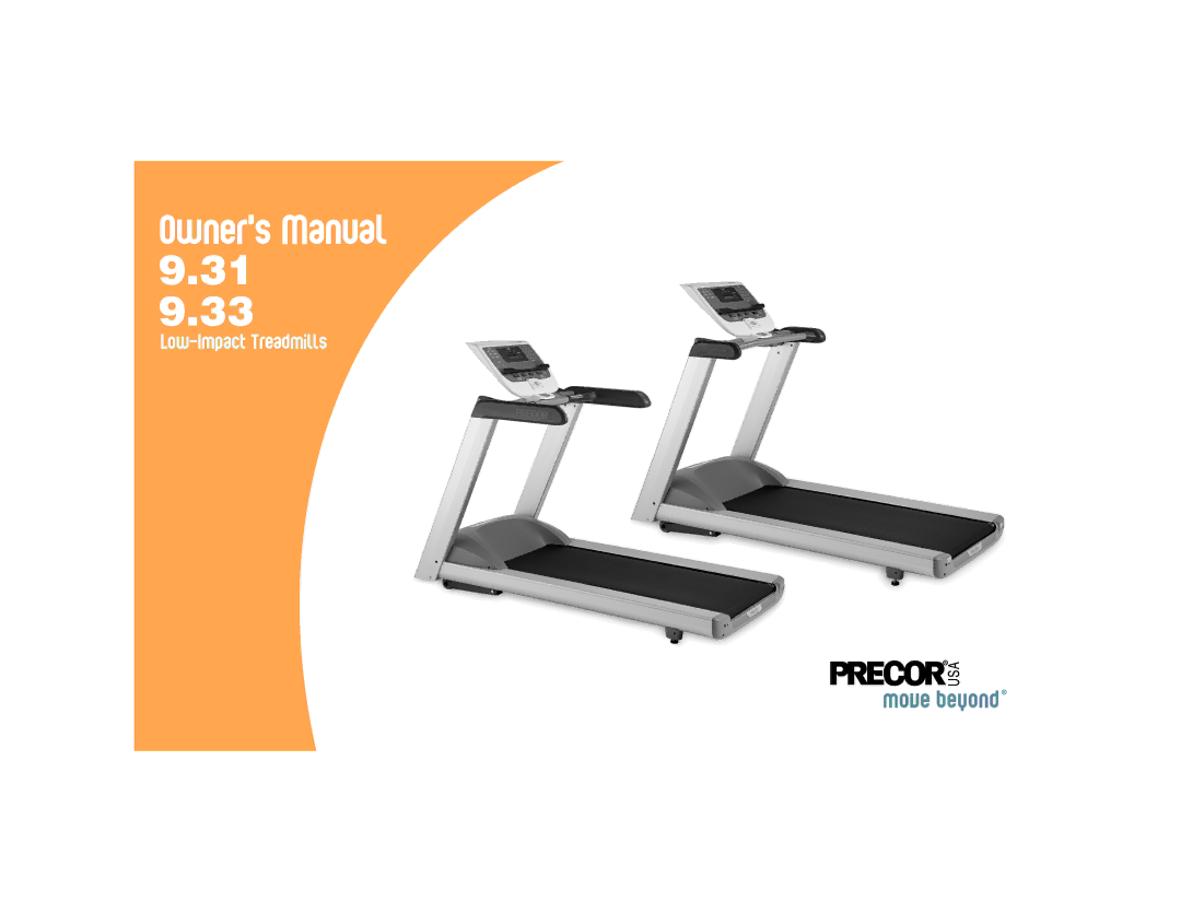 Precor 9.31, 9.33 manual  