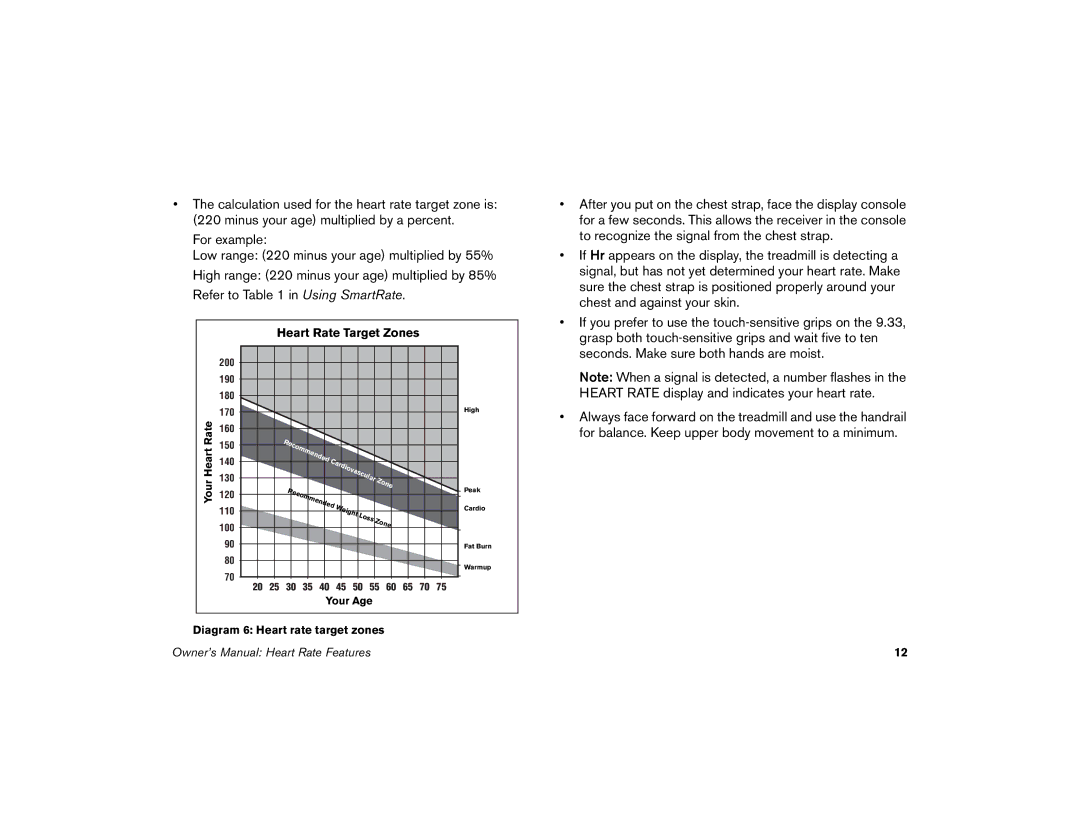 Precor 9.33, 9.31 manual To recognize the signal from the chest strap 