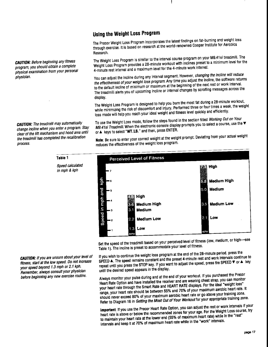 Precor 9.41si manual 