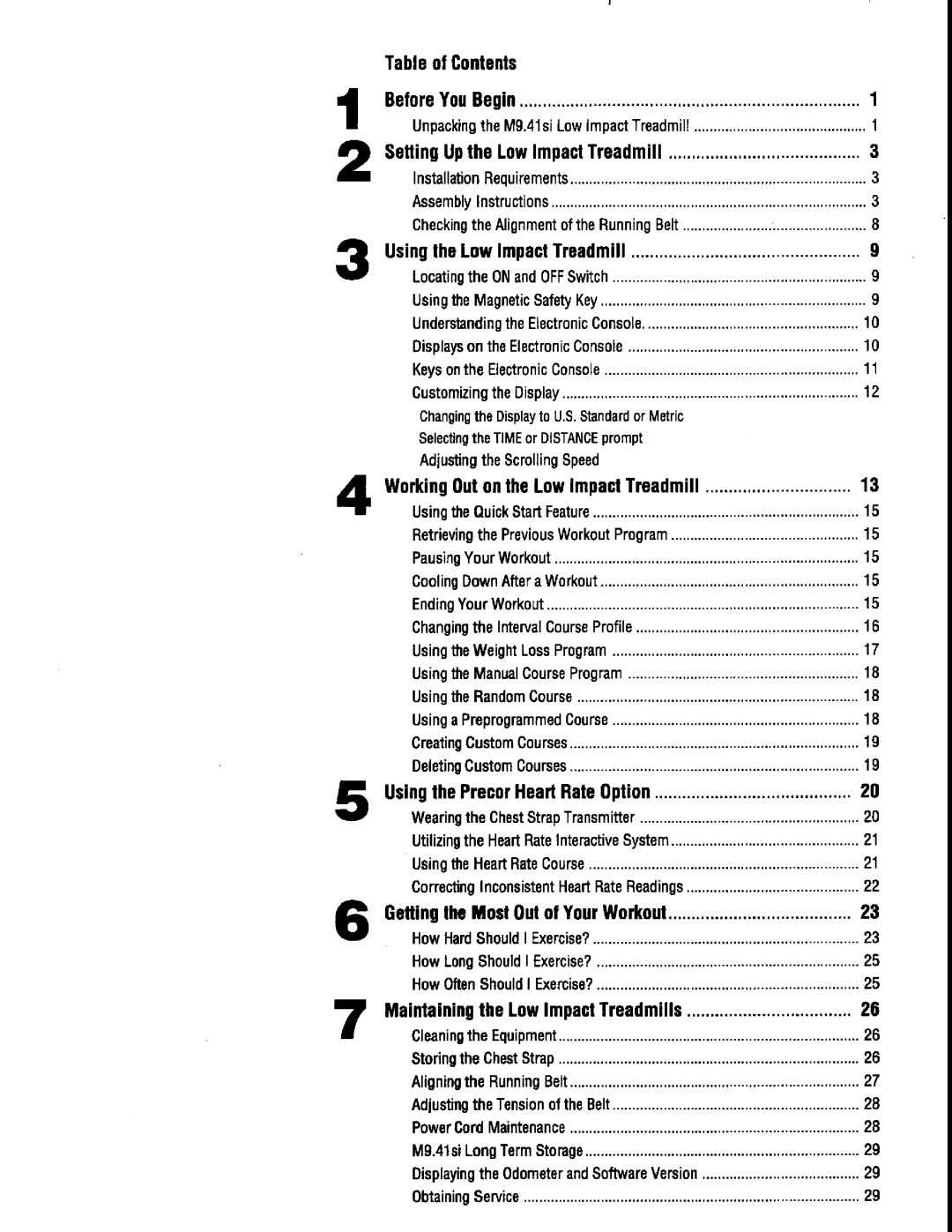 Precor 9.41si manual 