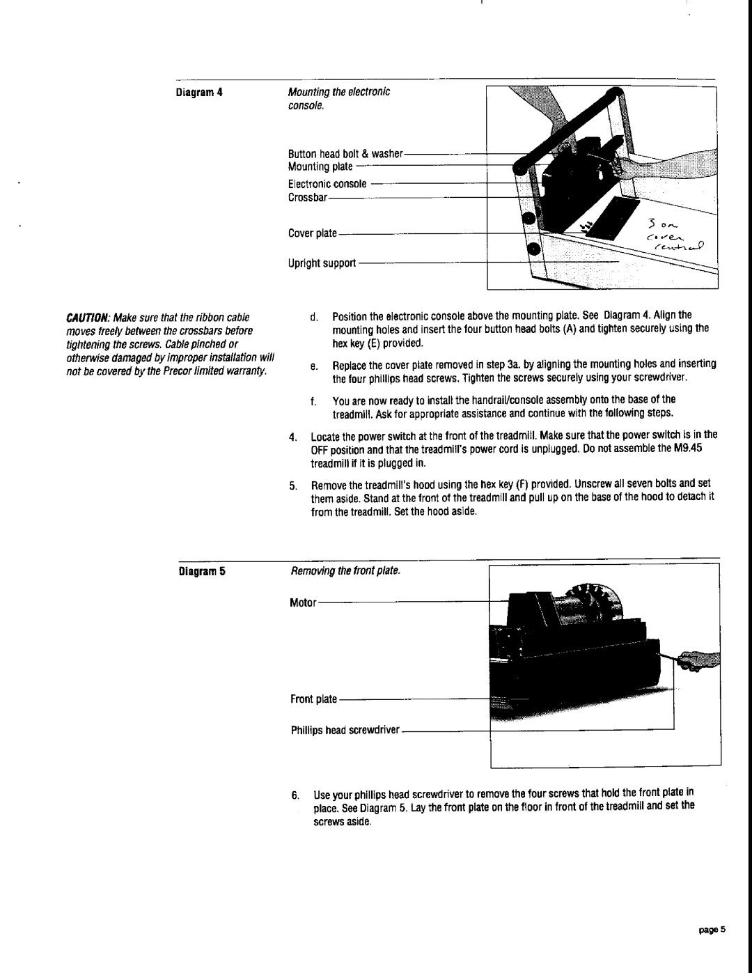 Precor 9.45 manual 