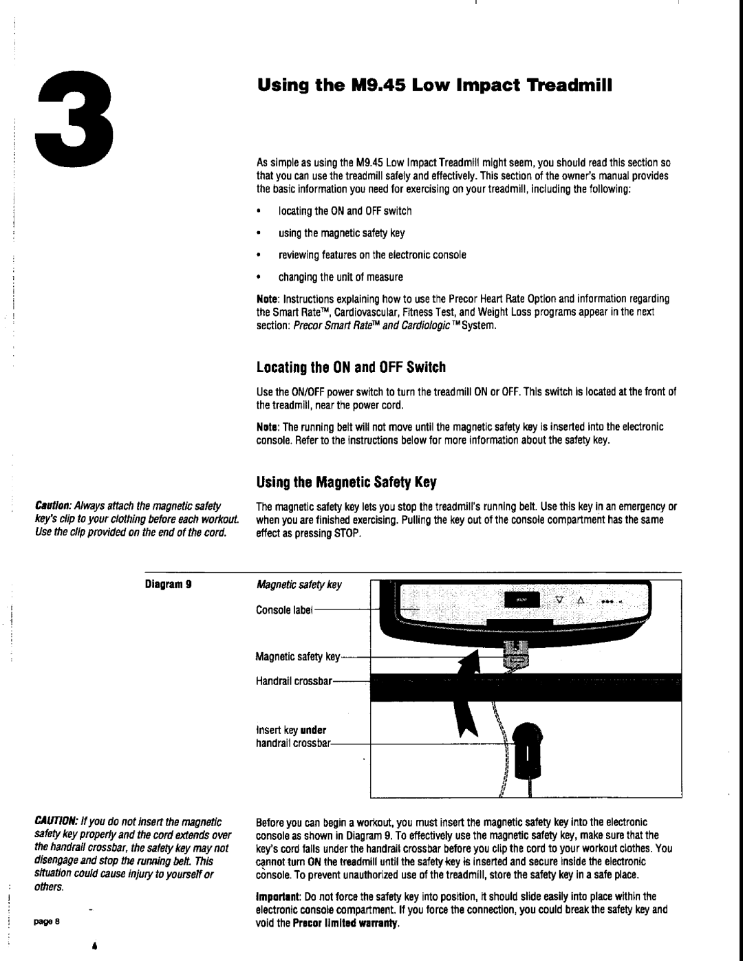 Precor 9.45 manual 