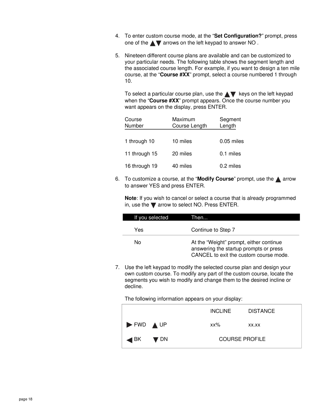 Precor 9.5sp owner manual Incline Distance FWD 