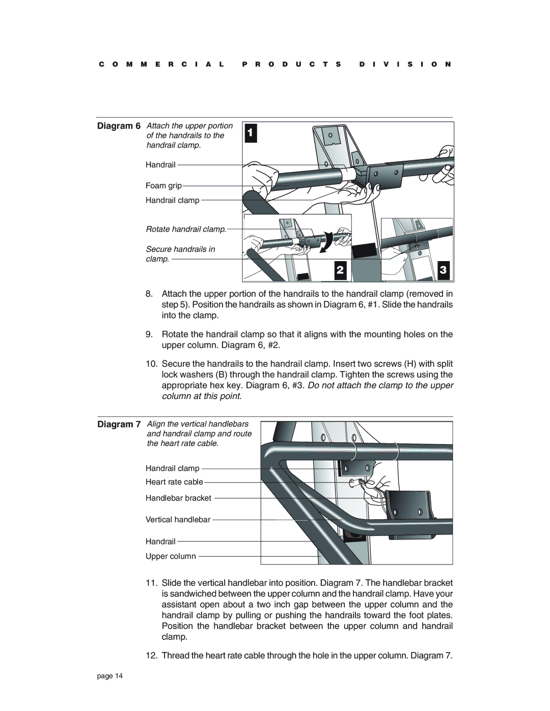 Precor C764 owner manual M M E R C I a L P R O D U C T S D I V I S I O N 