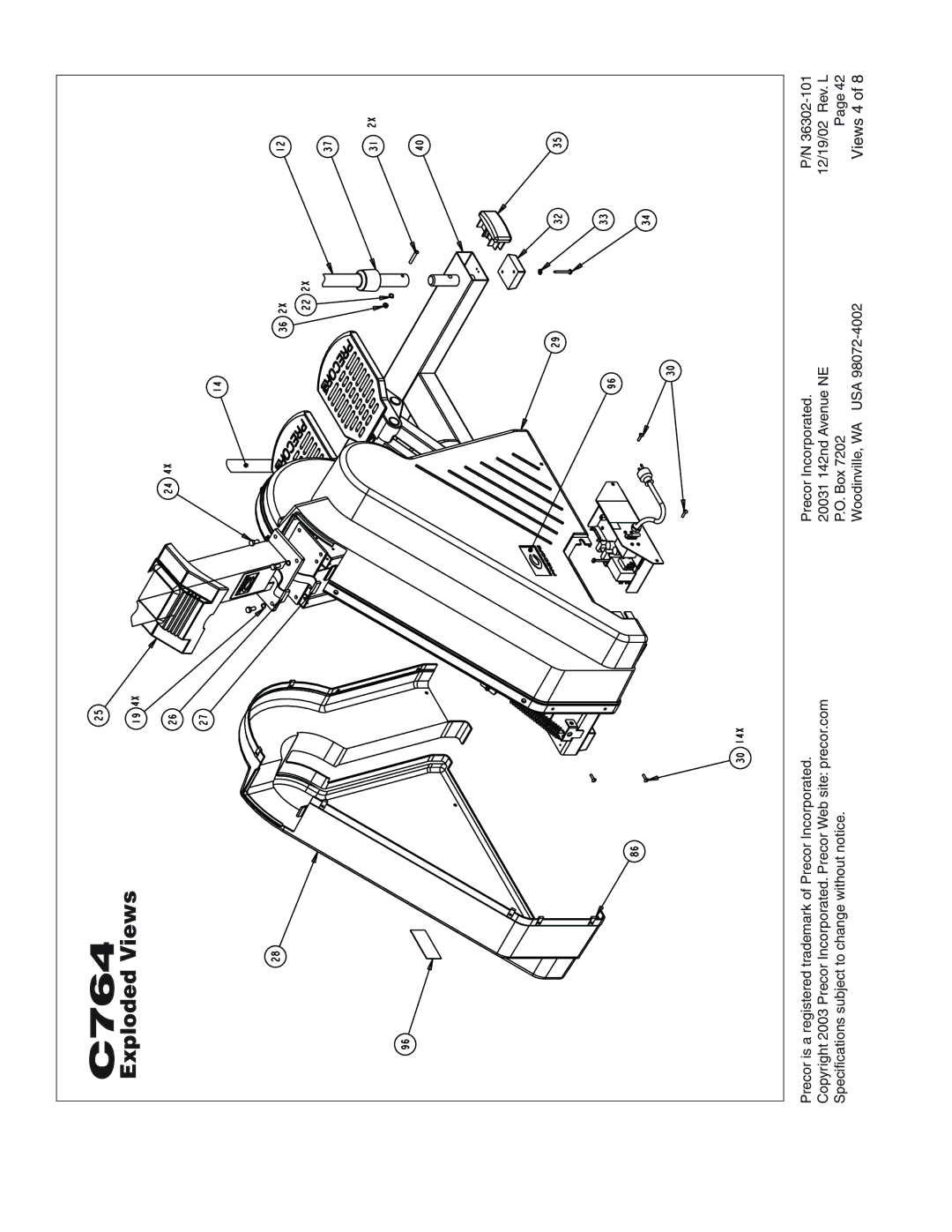 Precor C764 owner manual Views 4 