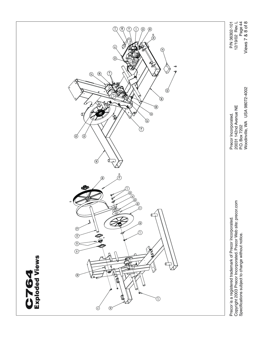 Precor C764 owner manual Views 7 & 8 