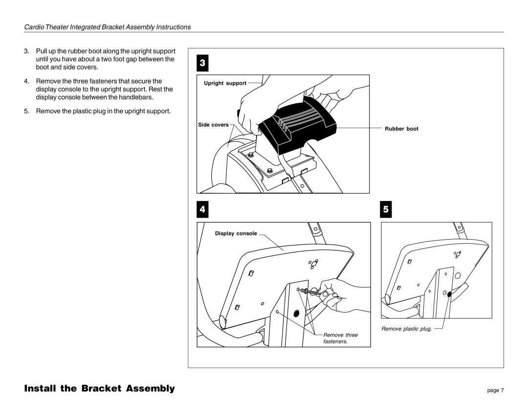 Precor C764i manual Remove three 