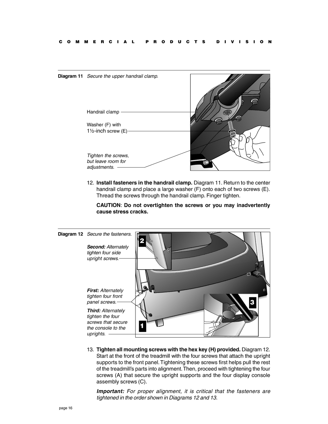 Precor C932 owner manual M M E R C I a L O D U C T S V I S I O N 