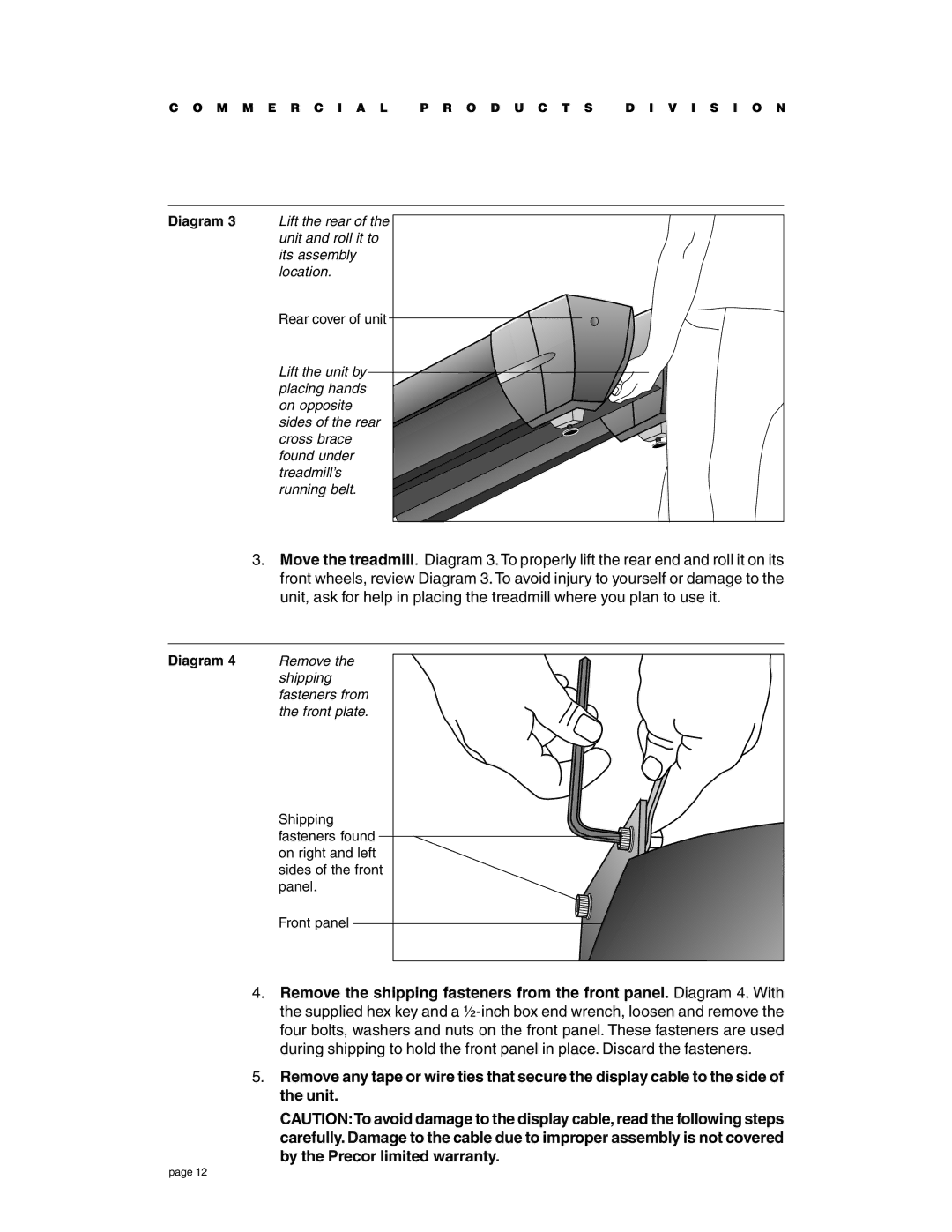 Precor C934 owner manual Diagram 