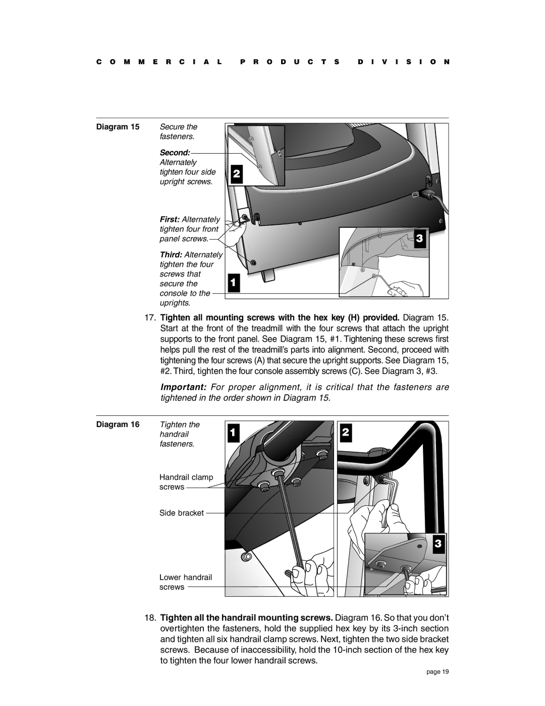 Precor C934 owner manual Second 