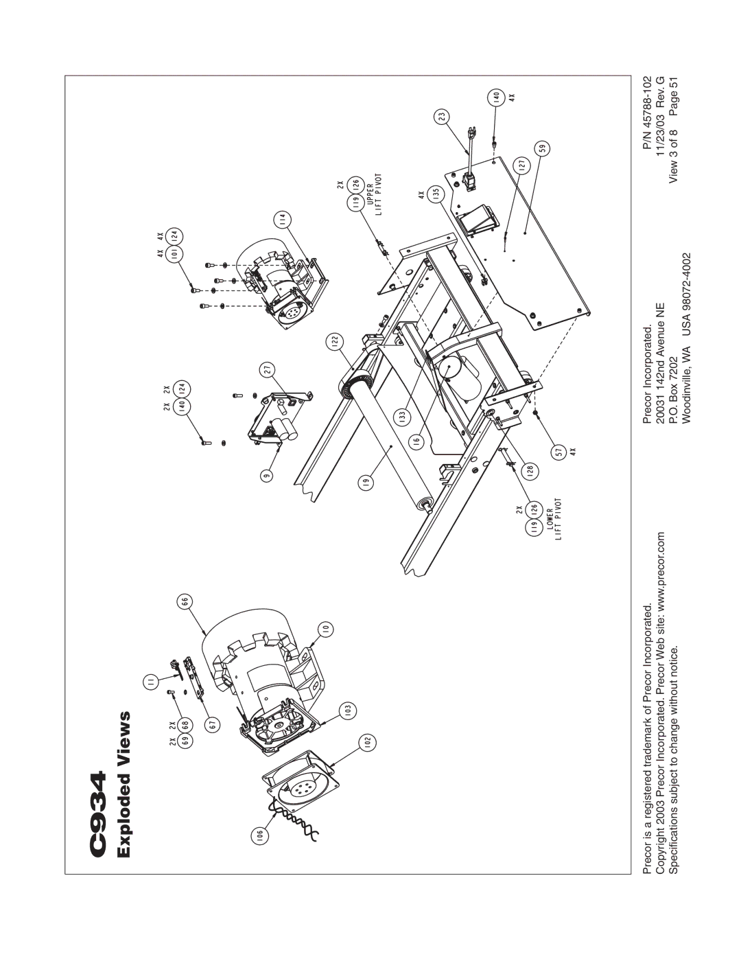 Precor C934 owner manual 