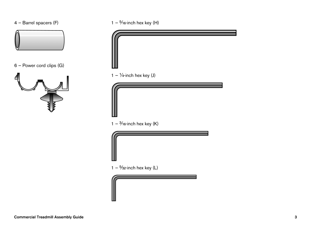 Precor C966i, C952i owner manual Commercial Treadmill Assembly Guide 