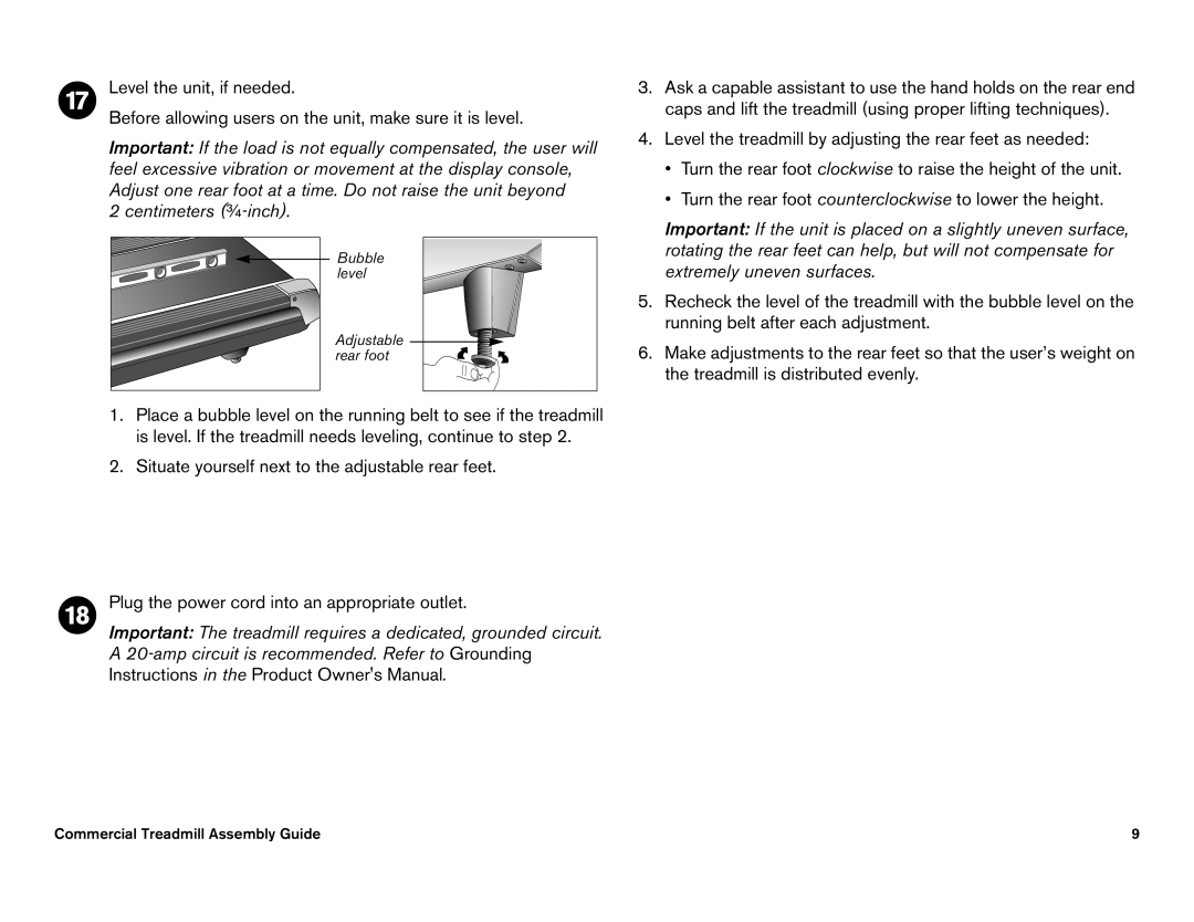 Precor C966i, C952i owner manual Bubble 