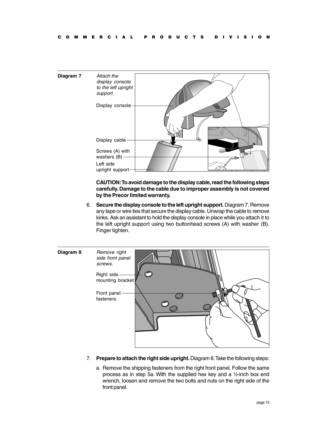 Precor c954, c956 owner manual Attach 