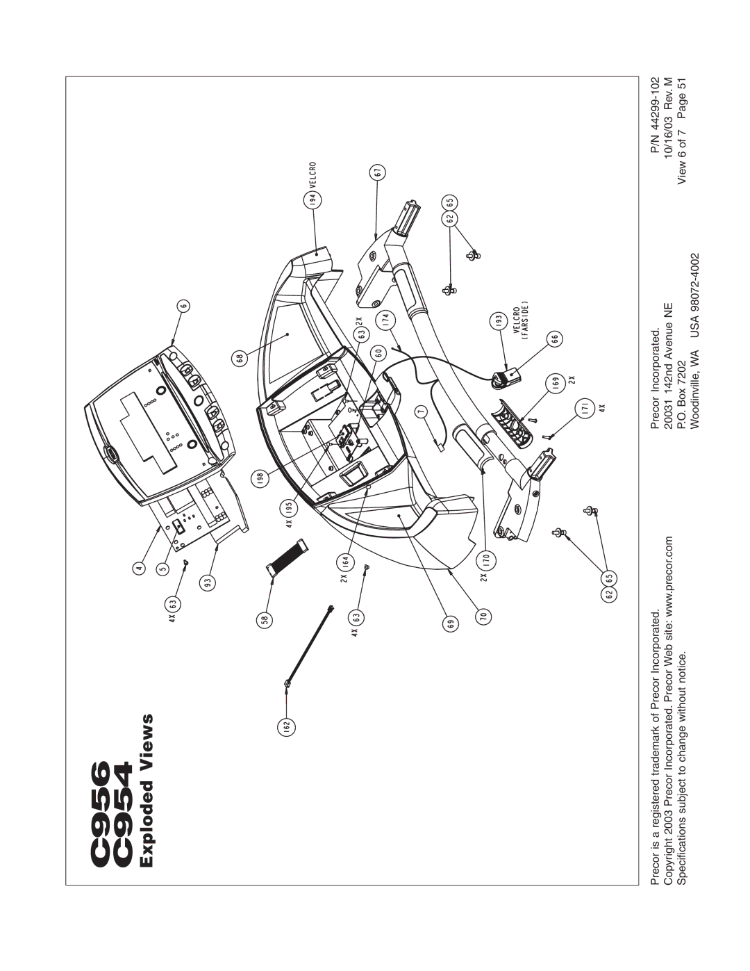 Precor c954, c956 owner manual C956 C954 