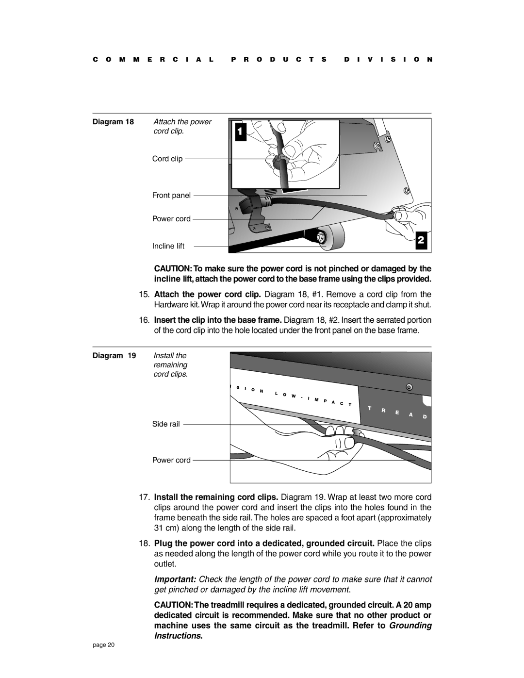 Precor C956i, C954i owner manual Install 