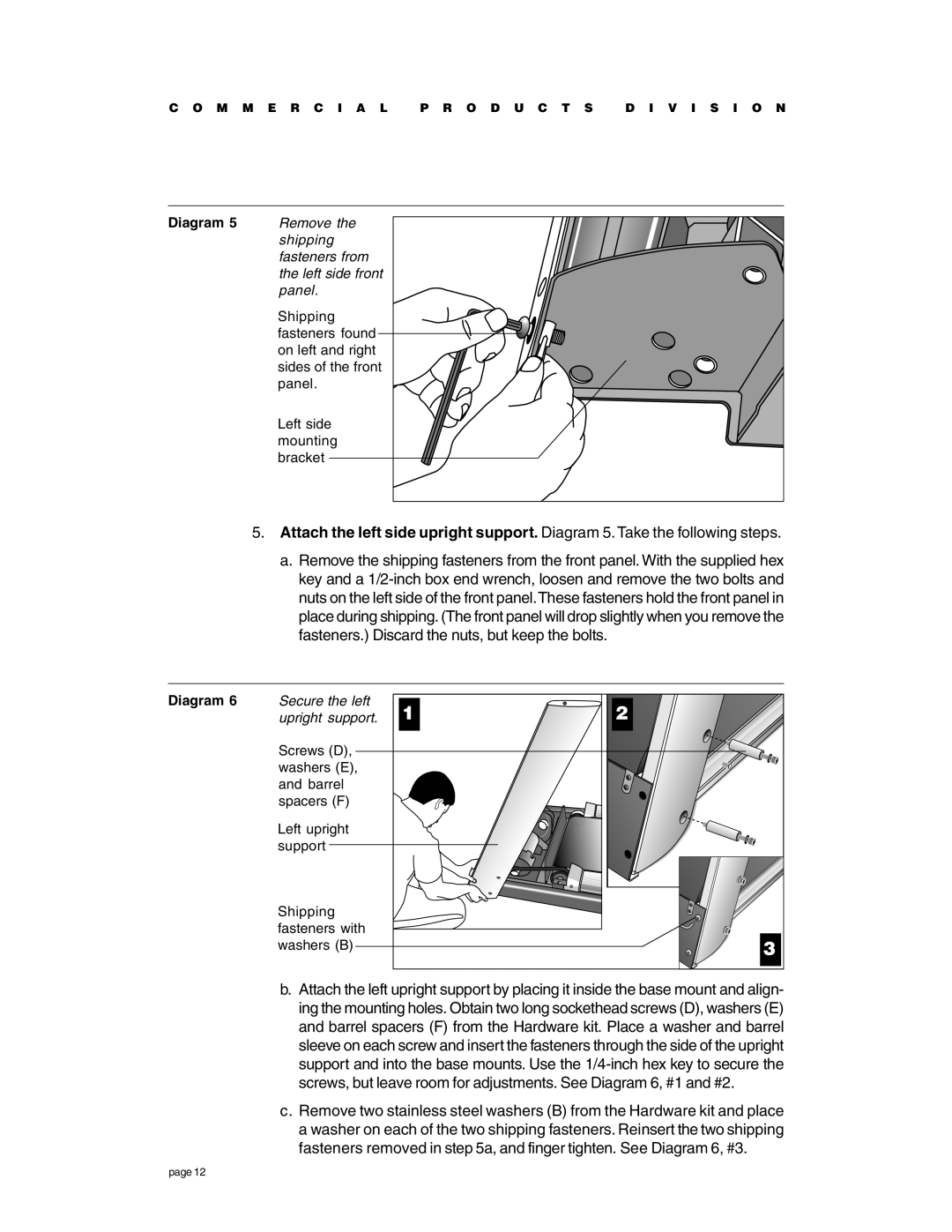 Precor C966 owner manual Remove 