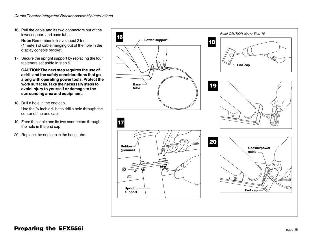 Precor EFX LCD manual Cable 