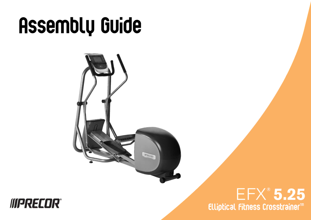 Precor EFX manual Assembly Guide 