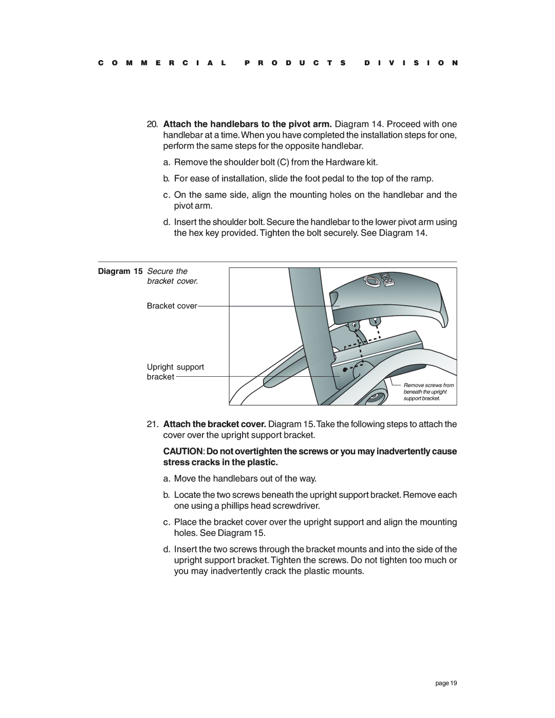 Precor EFX534 owner manual Diagram 15 Secure 