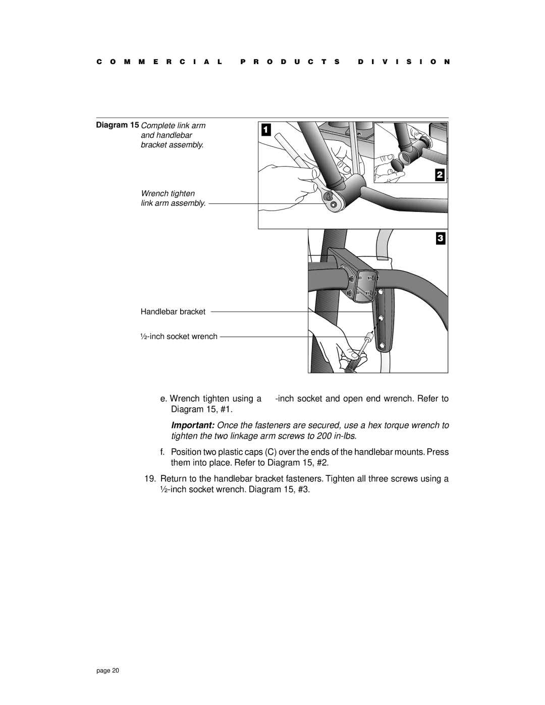 Precor EFX534i t owner manual M M E R C I a L O D U C T S V I S I O N 