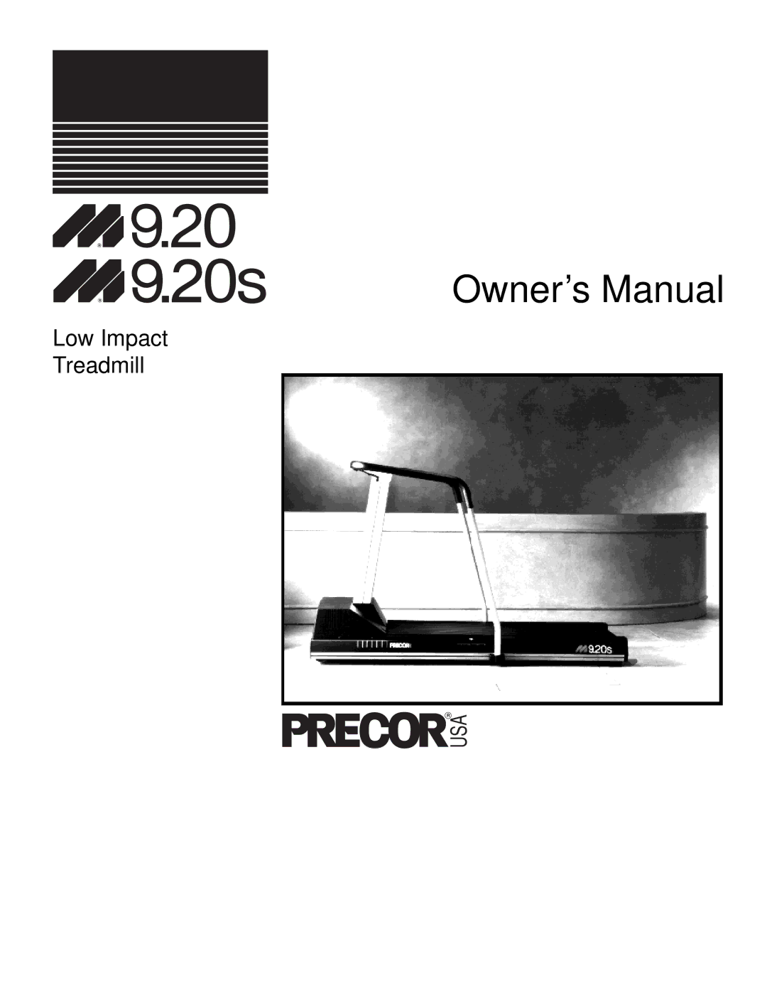 Precor M9.20s owner manual Low Impact Treadmill 