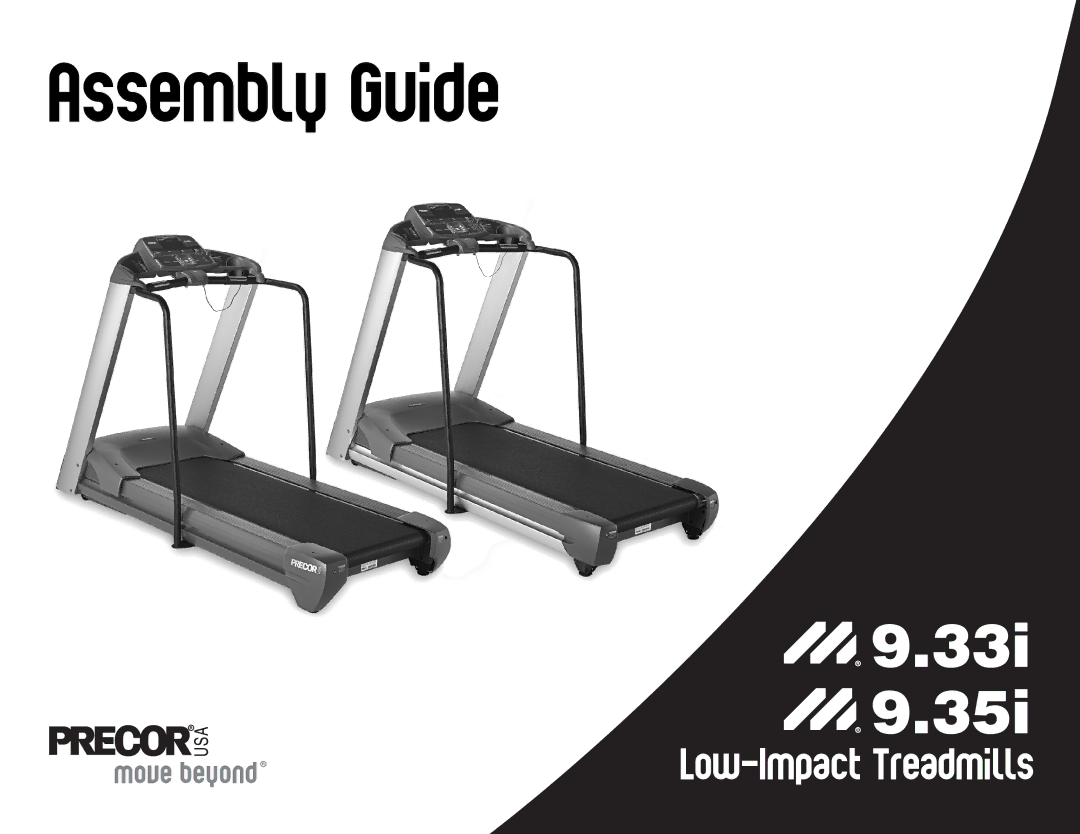 Precor M9.35I manual Assembly Guide 