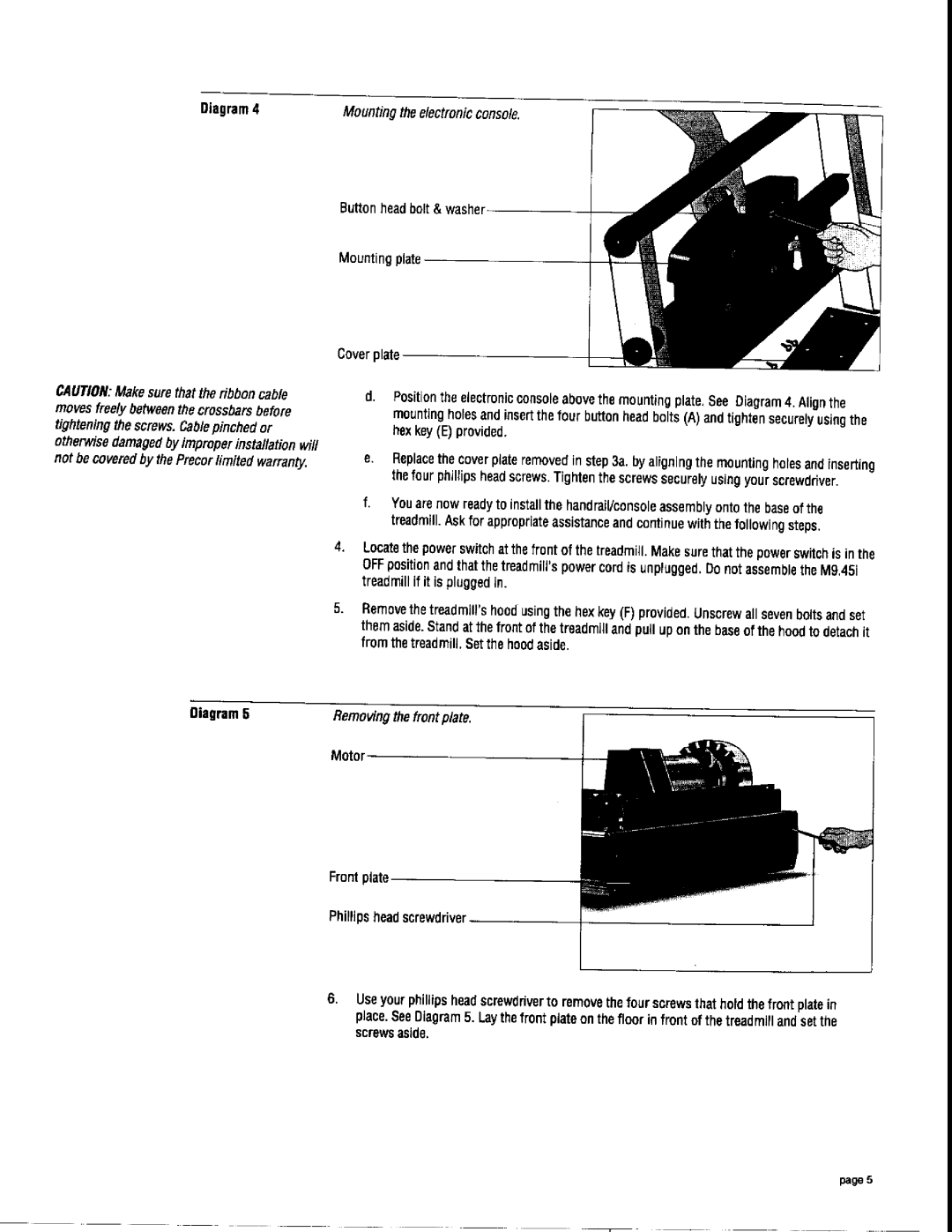 Precor M9.45i manual 