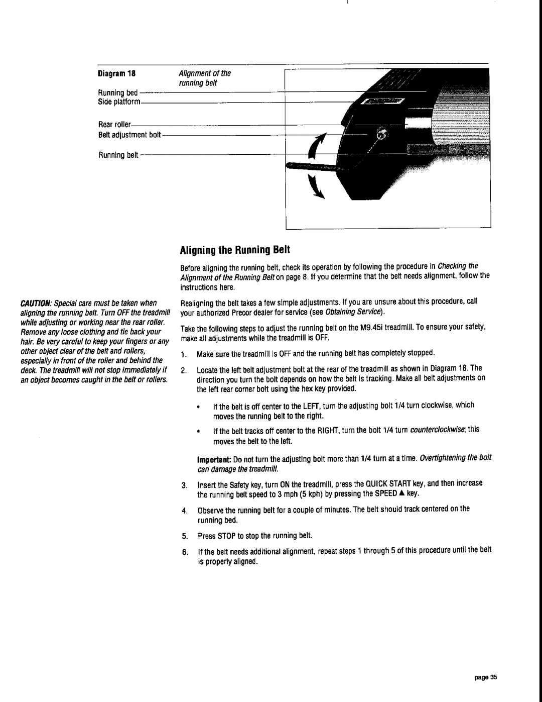 Precor M9.45i manual 