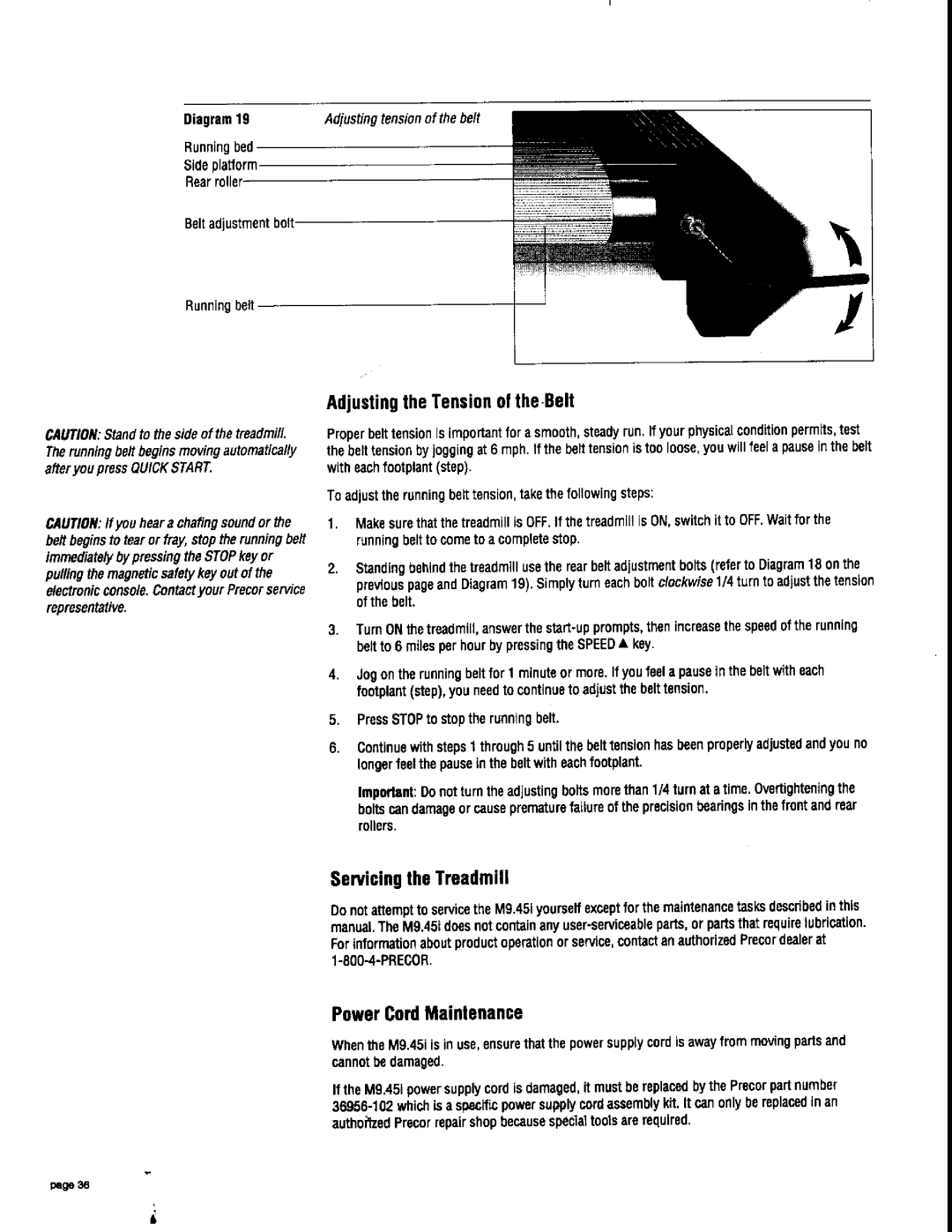 Precor M9.45i manual 