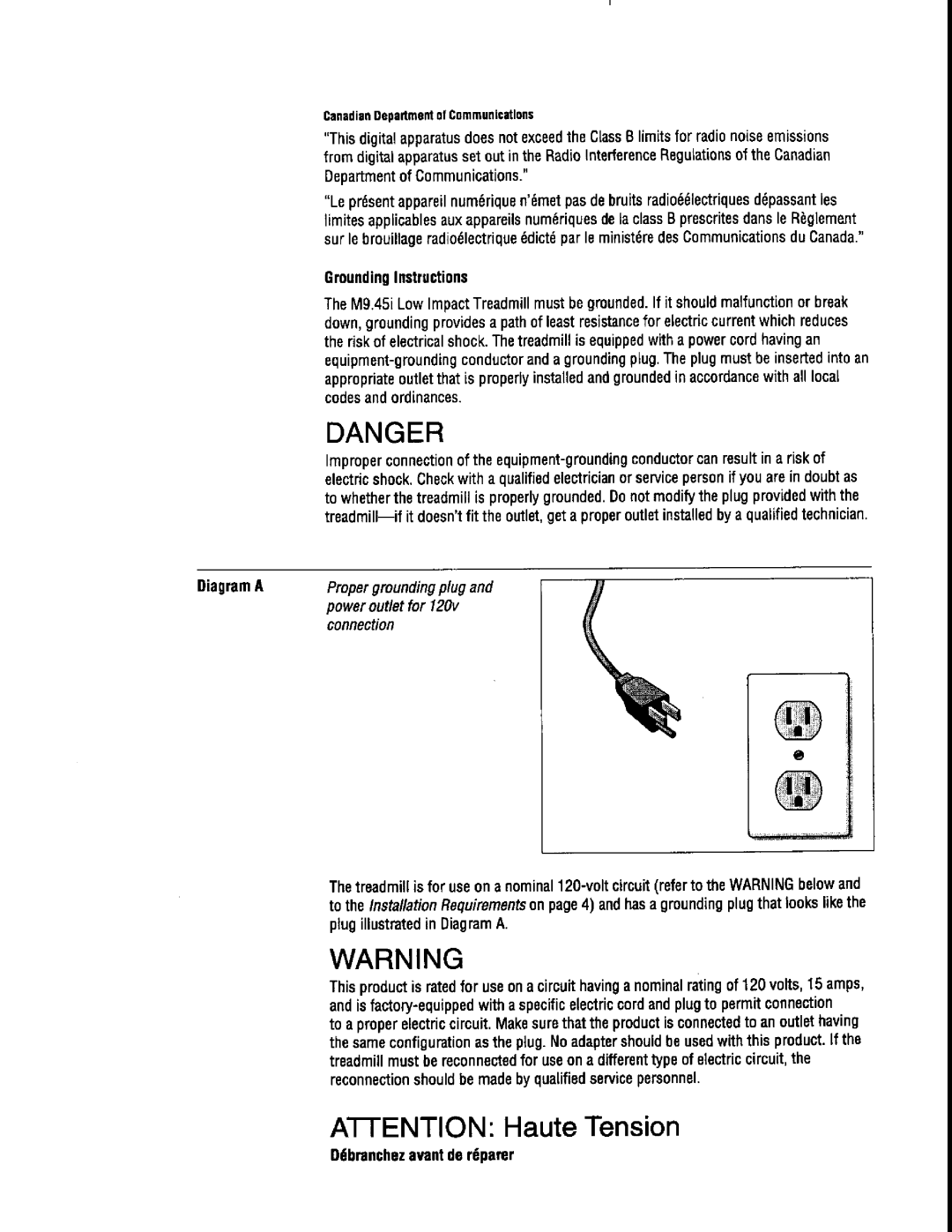 Precor M9.45i manual 