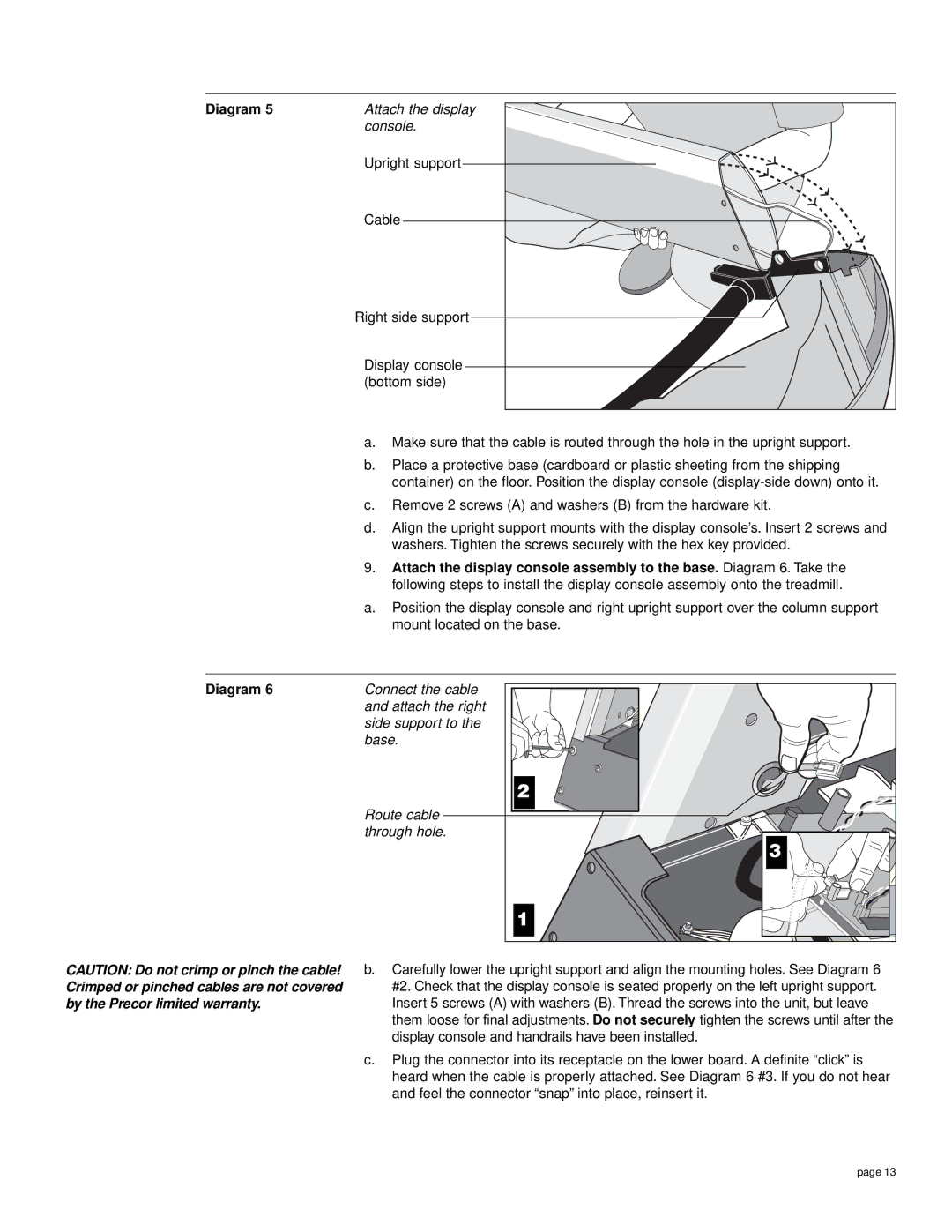 Precor M9.55 owner manual Console 