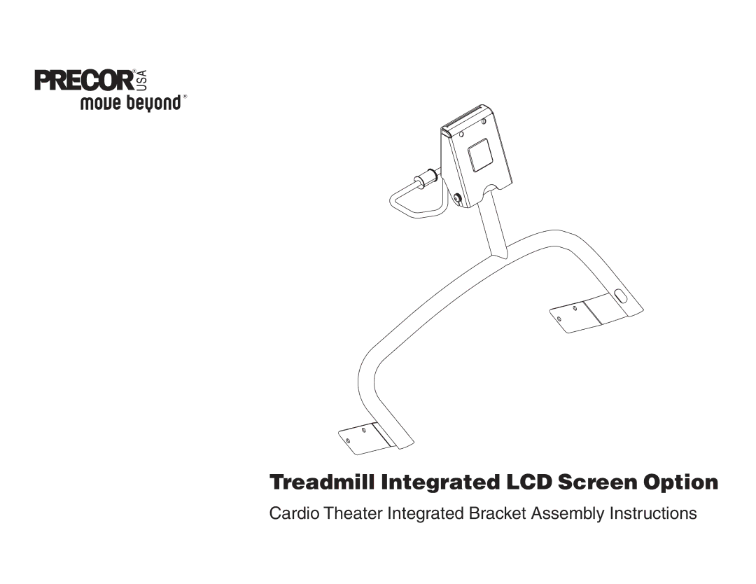 Precor none manual Treadmill Integrated LCD Screen Option 