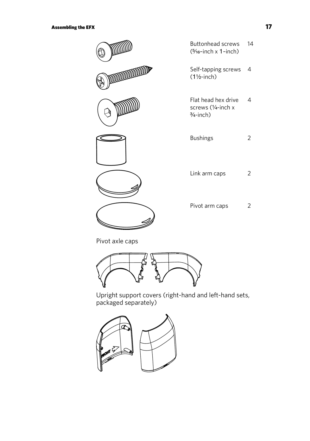 Precor p20 manual Buttonhead screws 