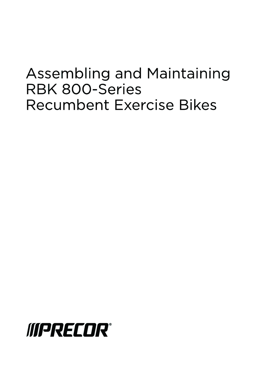 Precor P30 Console manual 