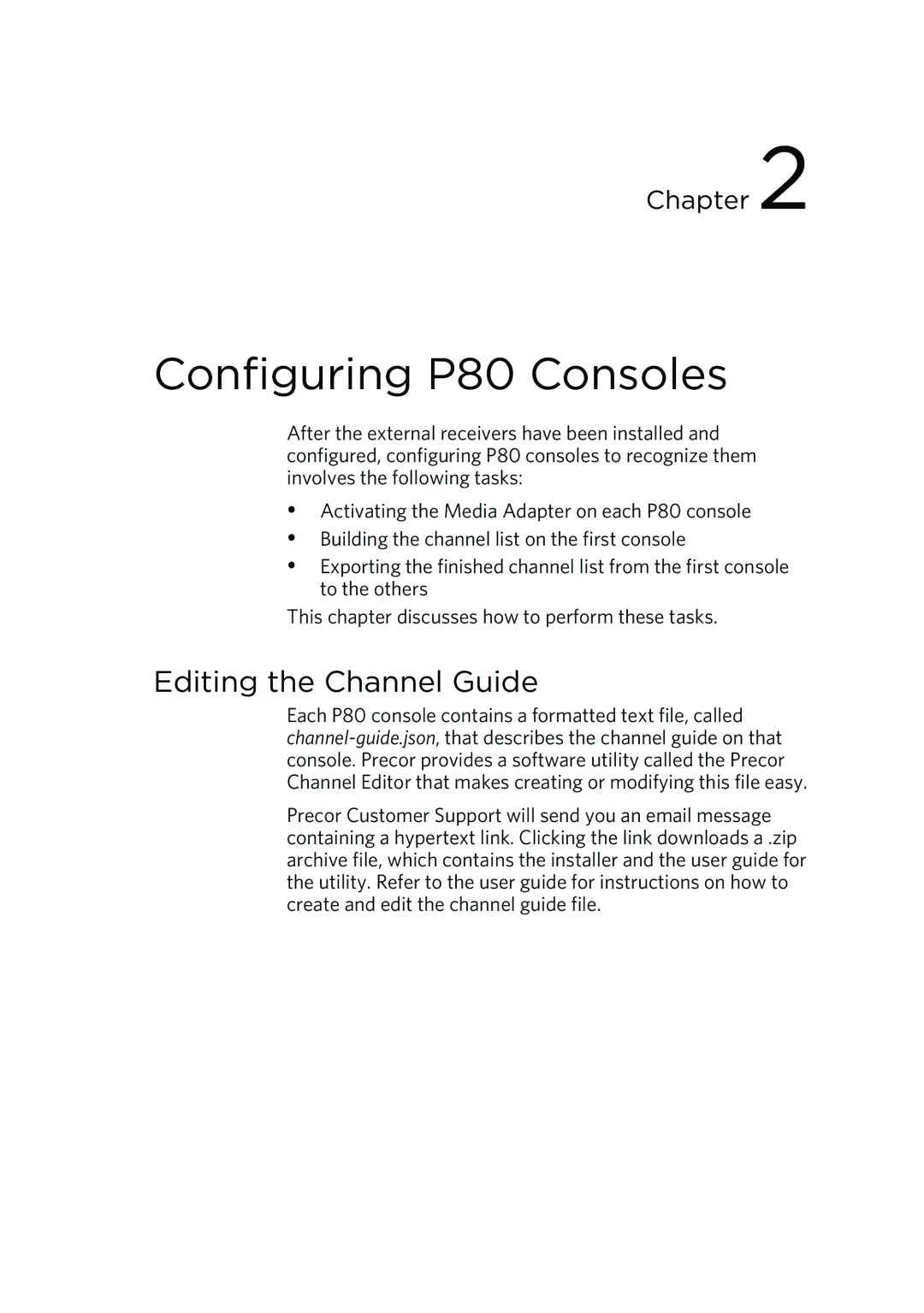 Precor P80 CONSOLE manual Configuring P80 Consoles, Editing the Channel Guide 