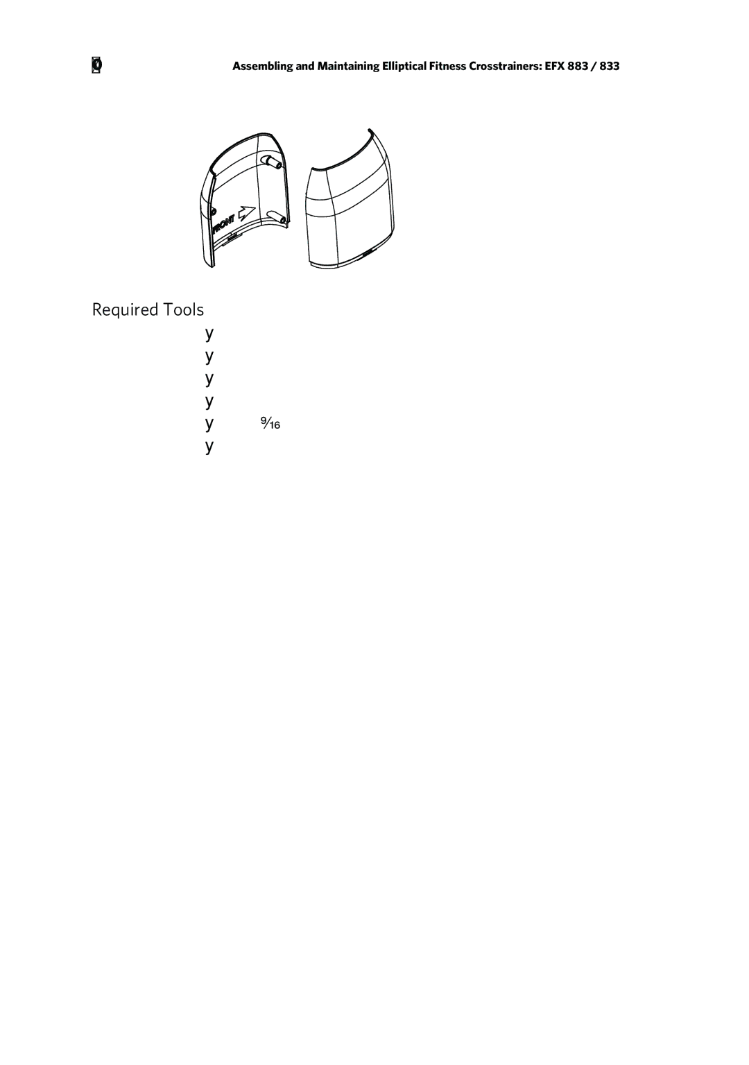 Precor P80 manual Required Tools 