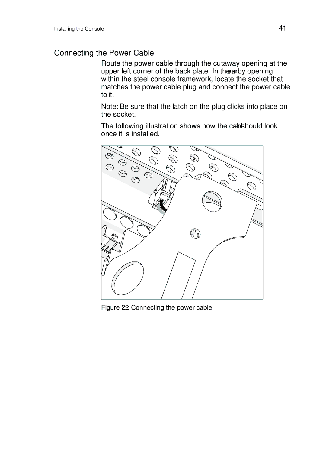 Precor P80 manual Connecting the Power Cable, Connecting the power cable 