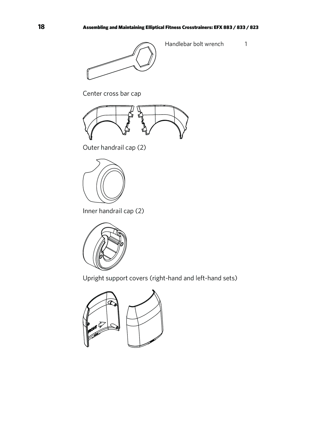 Precor P/N 300753-201 manual Handlebar bolt wrench 