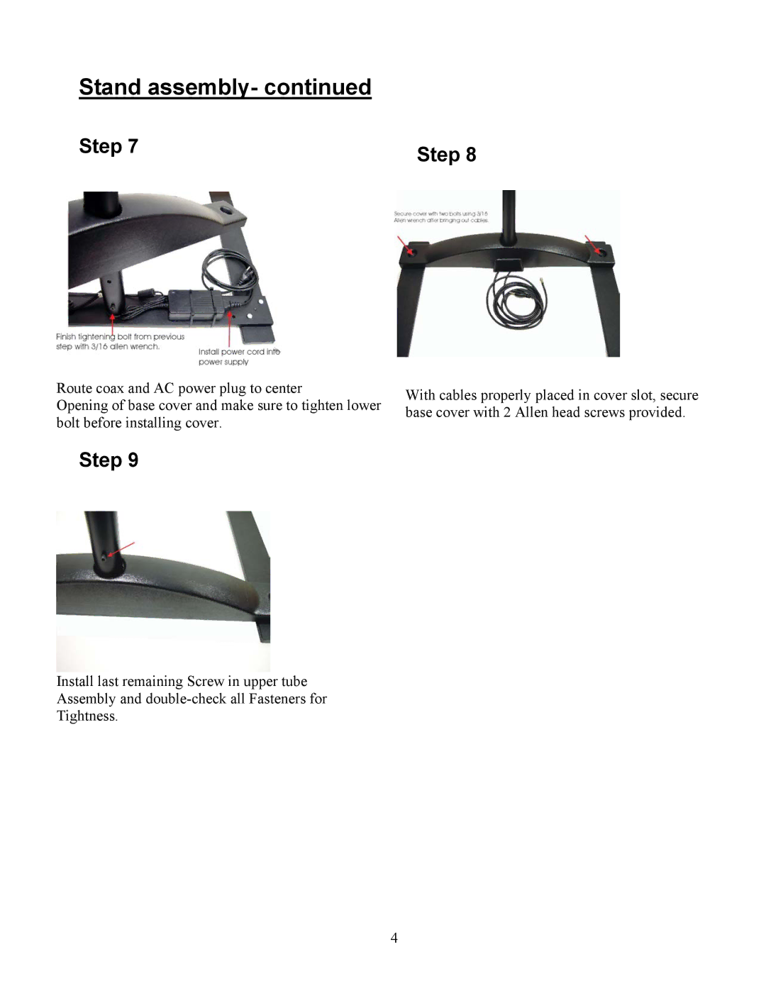 Precor PVS-15 operation manual Stand assembly 