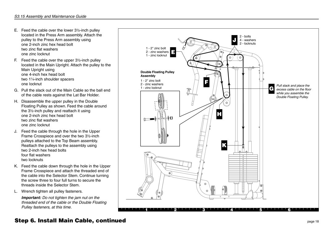 Precor S3.15 manual 4 5 