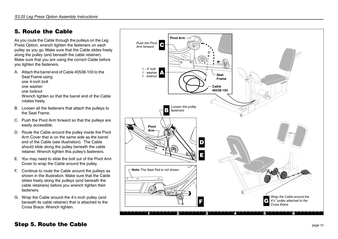 Precor S3.25 manual Route the Cable 