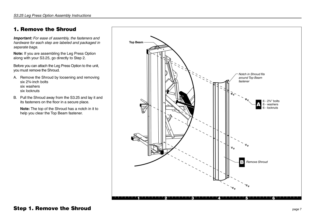 Precor S3.25 manual Remove the Shroud 