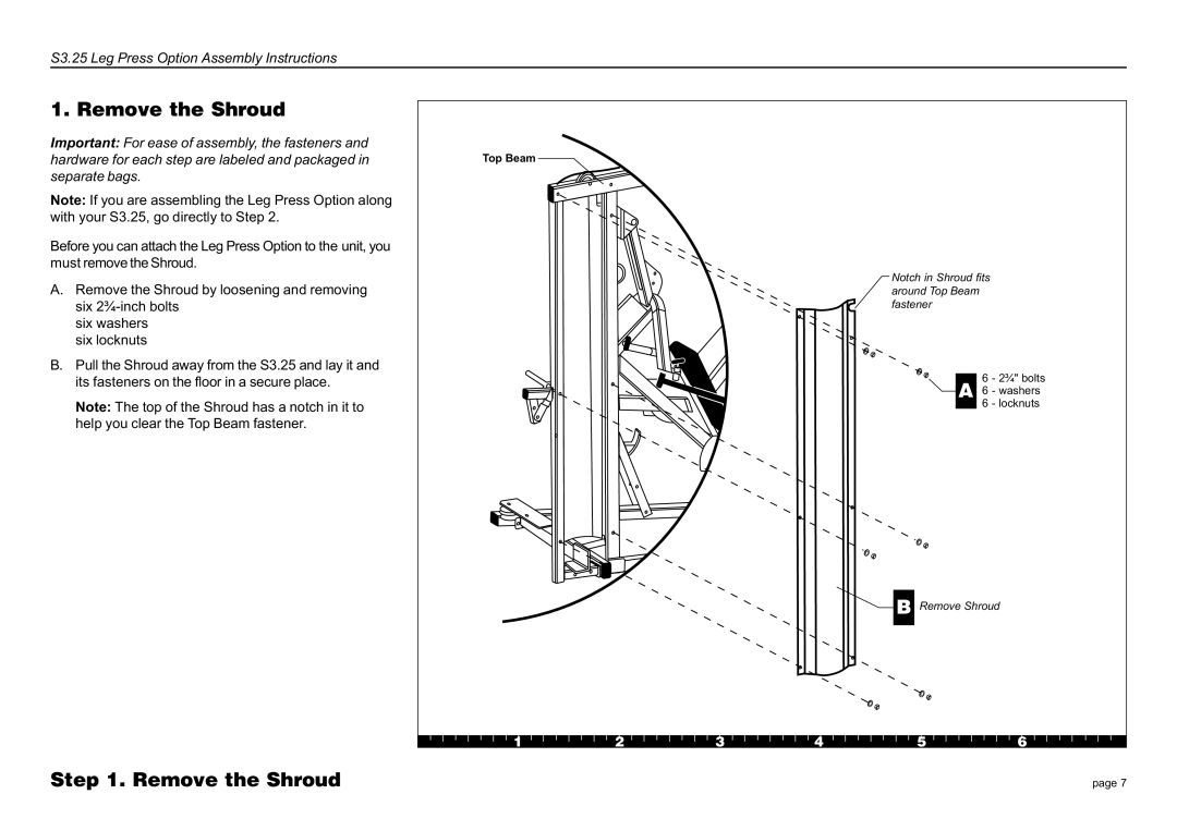 Precor S3.25 manual Remove the Shroud 