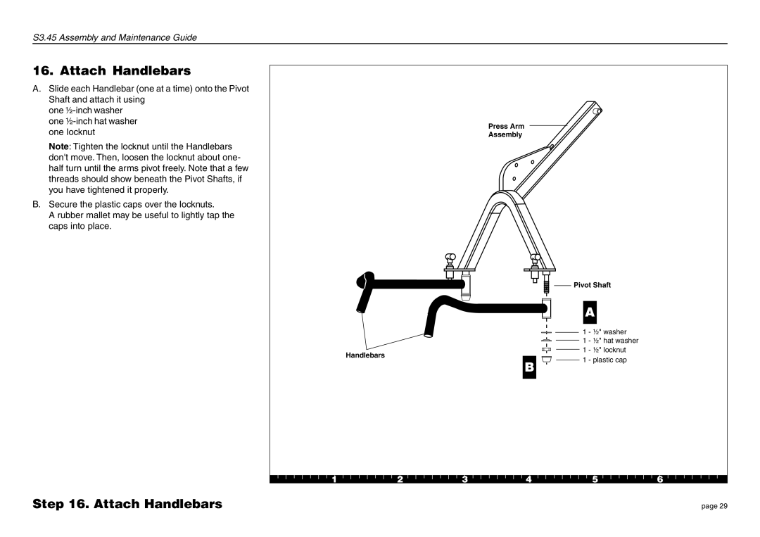 Precor S3.45 manual Attach Handlebars 