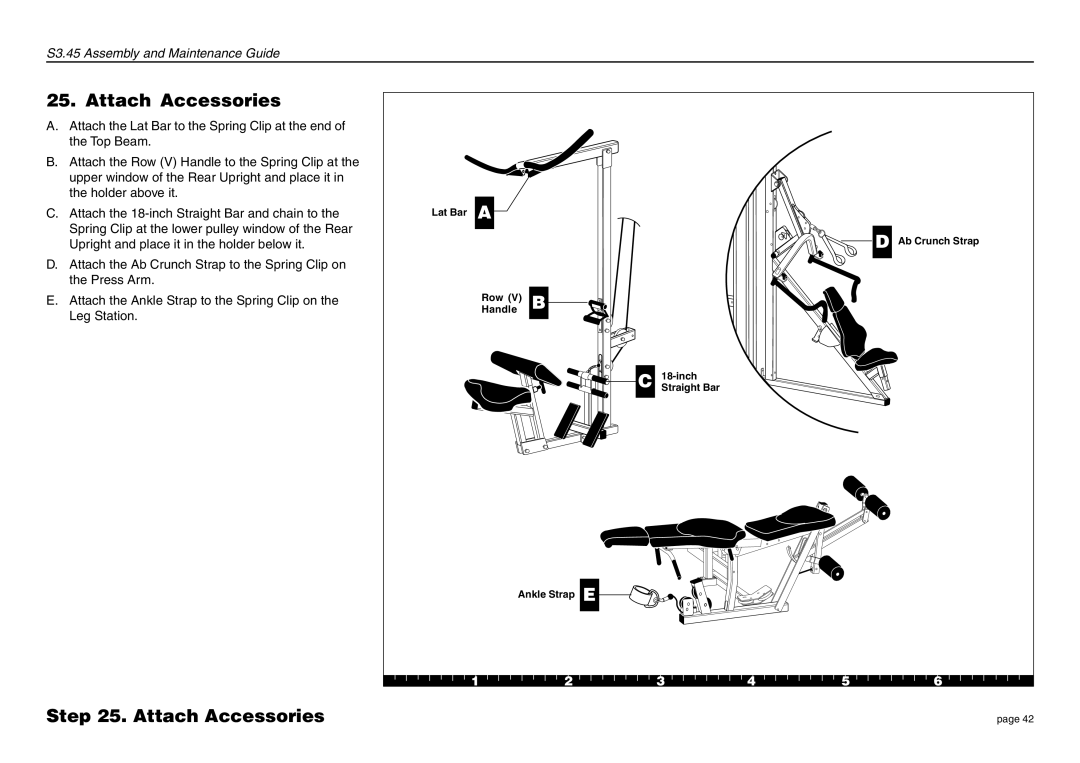 Precor S3.45 manual Attach Accessories 