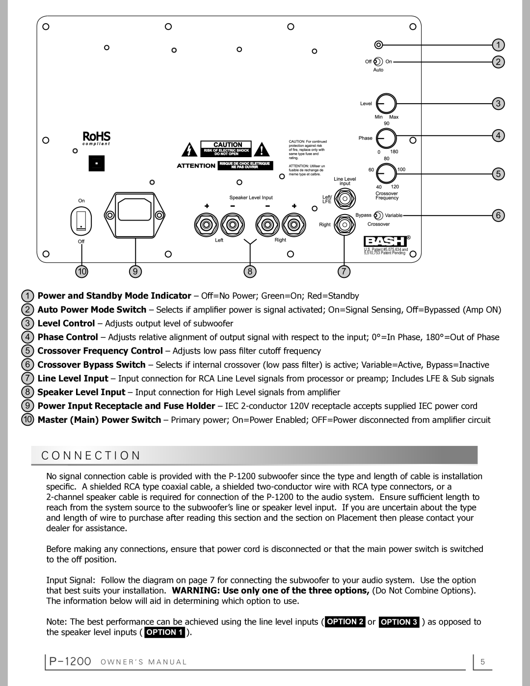 Preference Audio P-1200 owner manual N N E C T I O N 