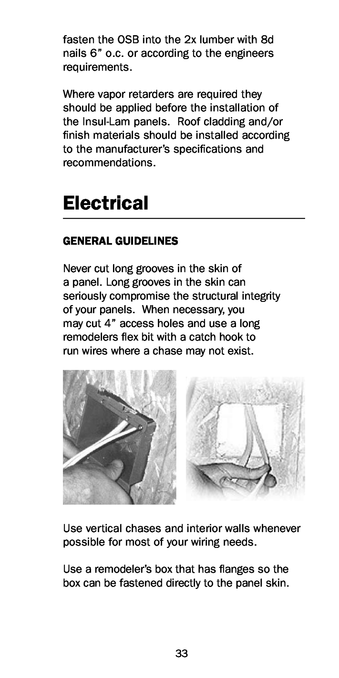 Premier Floors manual Electrical 